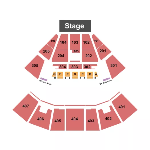 END STAGE Seating Map Seating Chart