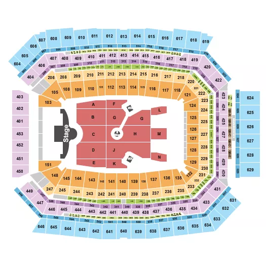 ED SHEERAN Seating Map Seating Chart