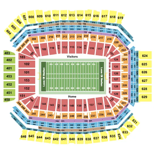 FOOTBALL Seating Map Seating Chart