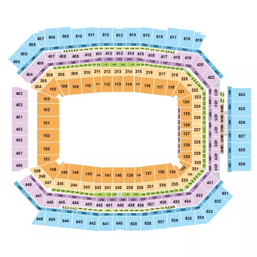 MONSTER JAM Seating Map Seating Chart