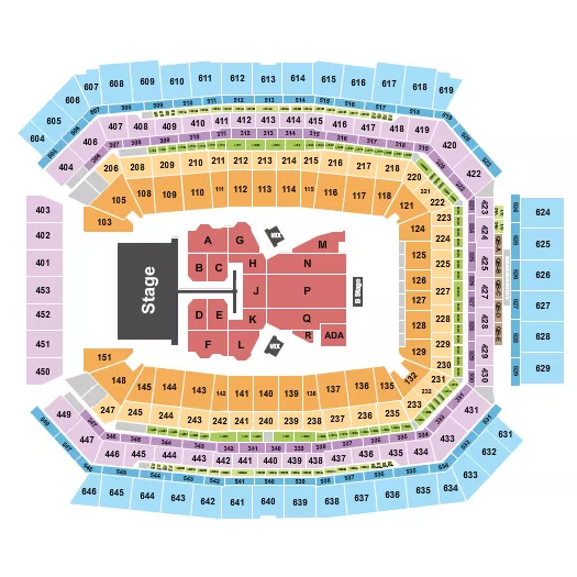 POST MALONE Seating Map Seating Chart