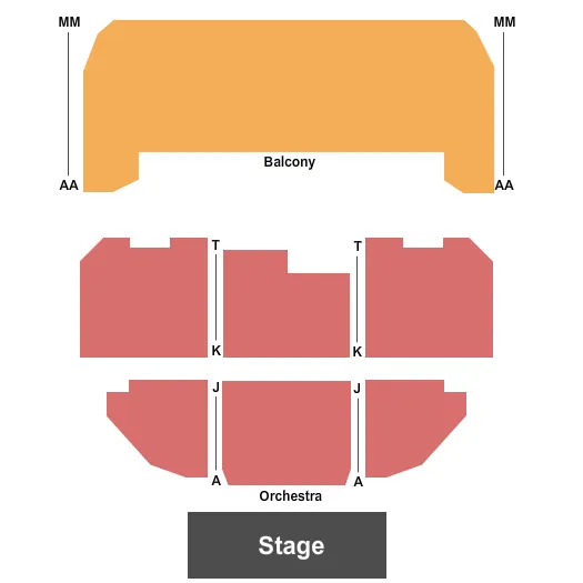 END STAGE Seating Map Seating Chart