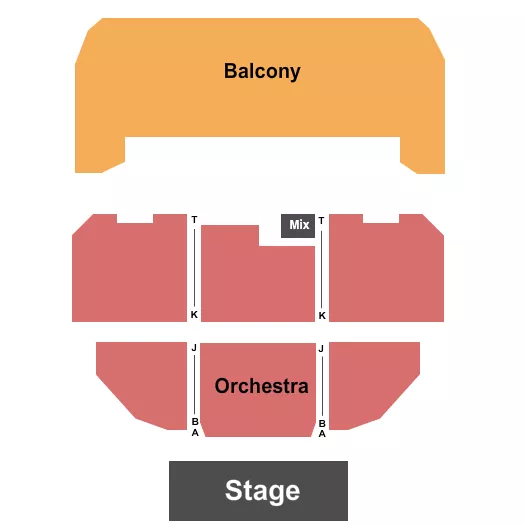 ENDSTAGE GA BALCONY Seating Map Seating Chart