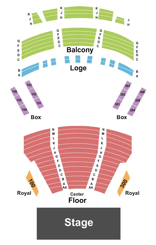 THE LYRIC THEATRE BIRMINGHAM ENDSTAGE 2 Seating Map Seating Chart