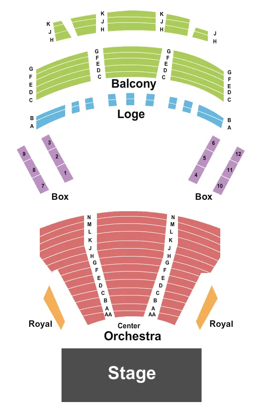 THE LYRIC THEATRE BIRMINGHAM ENDSTAGE Seating Map Seating Chart