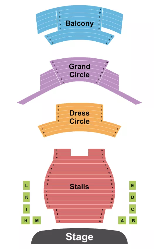 END STAGE Seating Map Seating Chart