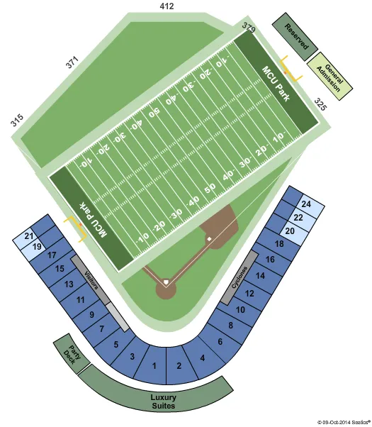 FOOTBALL Seating Map Seating Chart