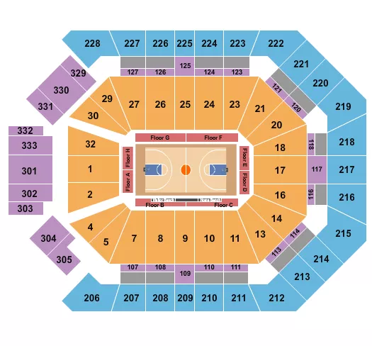 BASKETBALL PLAYERS ERA Seating Map Seating Chart