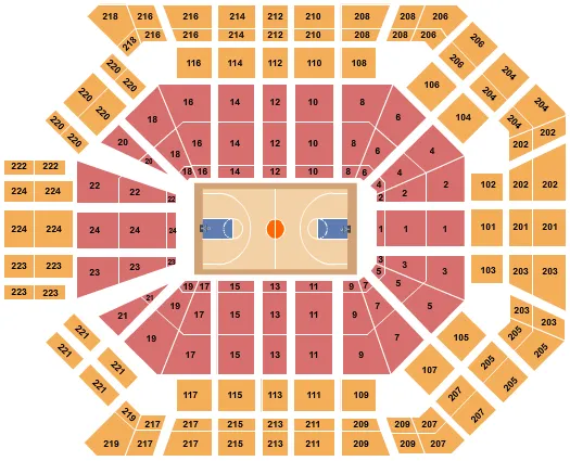 BASKETBALL Seating Map Seating Chart