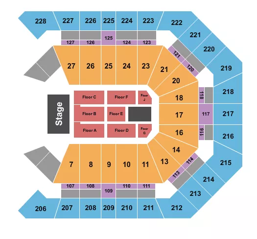 ENDSTAGE 4 Seating Map Seating Chart