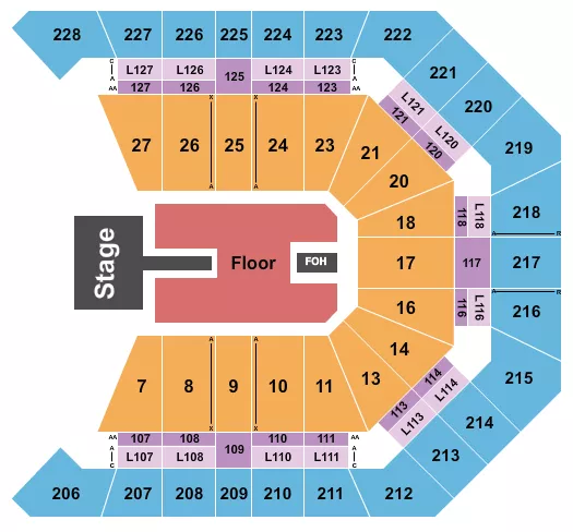 ENDSTAGE GA FLOOR W CATWALK Seating Map Seating Chart