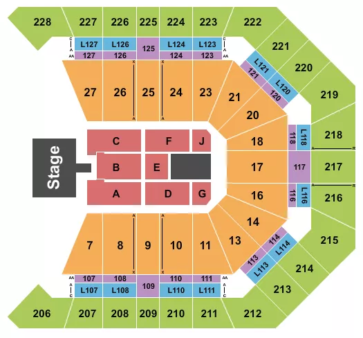SMASHING PUMPKINS Seating Map Seating Chart