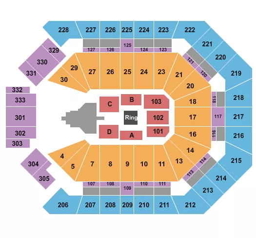 TRIPLEMANIA Seating Map Seating Chart