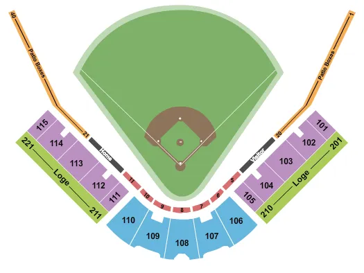 BASEBALL Seating Map Seating Chart