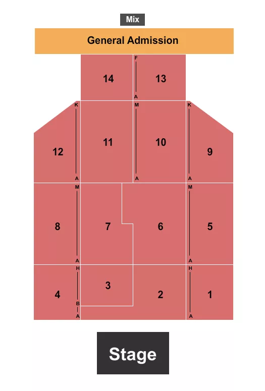 ENDSTAGE RSV 1 14 GA 2 Seating Map Seating Chart