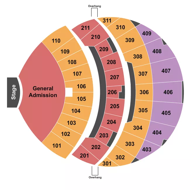 ENDSTAGE GA 2 Seating Map Seating Chart