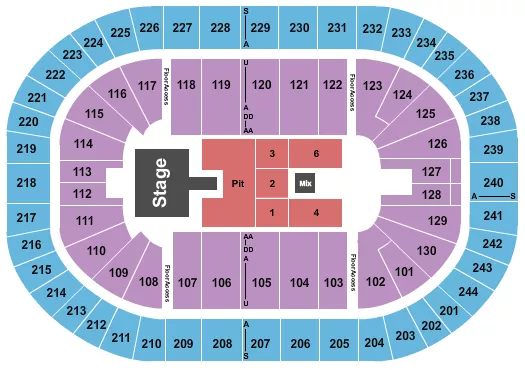 BRANTLEY GILBERT Seating Map Seating Chart