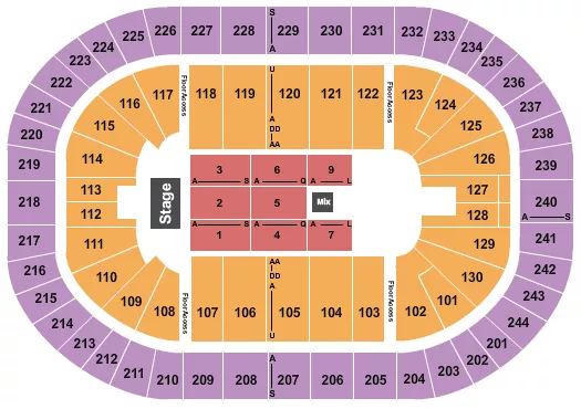 ENDSTAGE 3 Seating Map Seating Chart