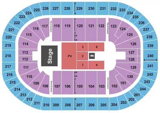 ENDSTAGE GA PIT 2 Seating Map Seating Chart