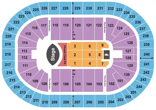 ERIC CHURCH Seating Map Seating Chart
