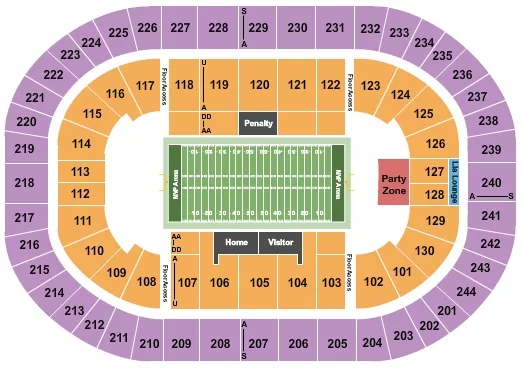 FOOTBALL 2 Seating Map Seating Chart