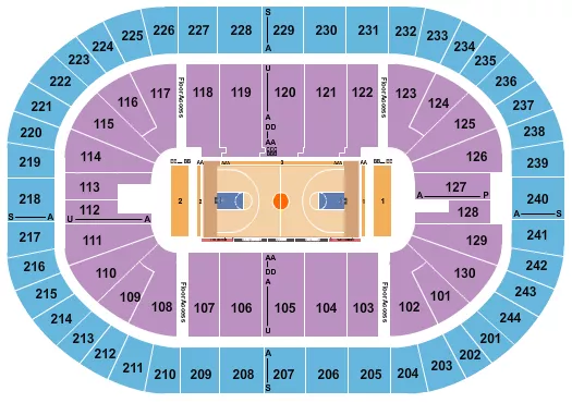 BASKETBALL GLOBETROTTERS Seating Map Seating Chart