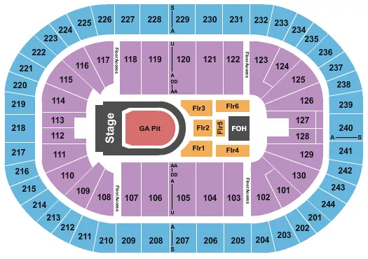 KANE BROWN Seating Map Seating Chart