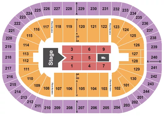RASCAL FLATTS Seating Map Seating Chart