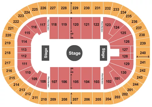 RINGLING BROS CIRCUS Seating Map Seating Chart