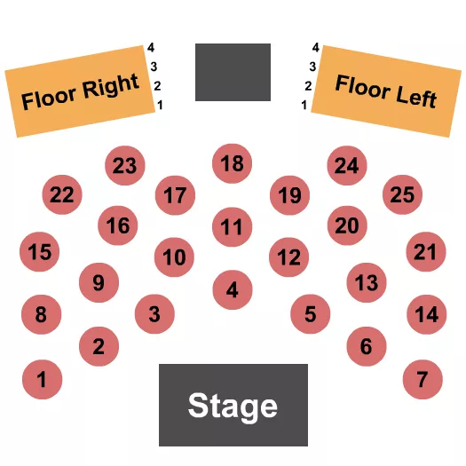 MABEE CENTER OK ENDSTAGE TABLES Seating Map Seating Chart