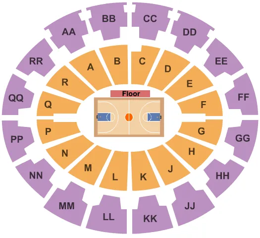 BASKETBALL Seating Map Seating Chart