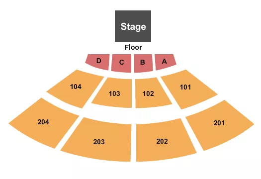 MABEE CENTER OK ENDSTAGE 2 Seating Map Seating Chart