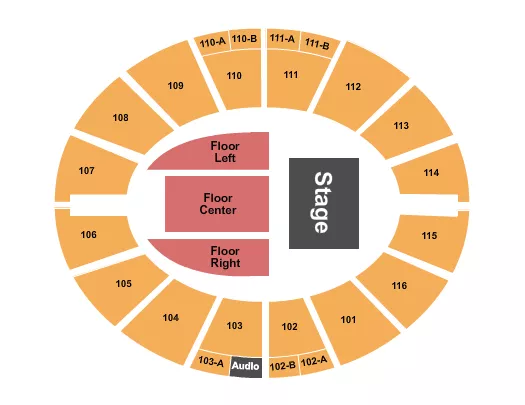 MABEE CENTER OK HALF HOUSE RESERVED Seating Map Seating Chart