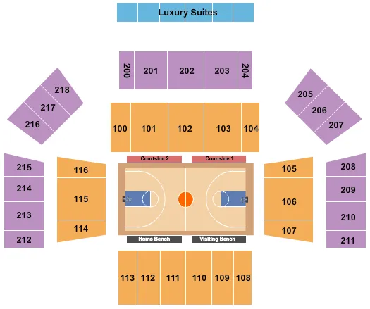 BASKETBALL Seating Map Seating Chart