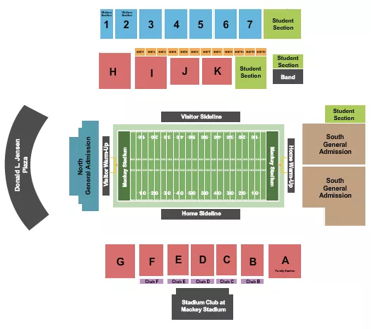 FOOTBALL 2 Seating Map Seating Chart
