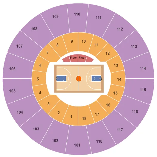 BASKETBALL Seating Map Seating Chart