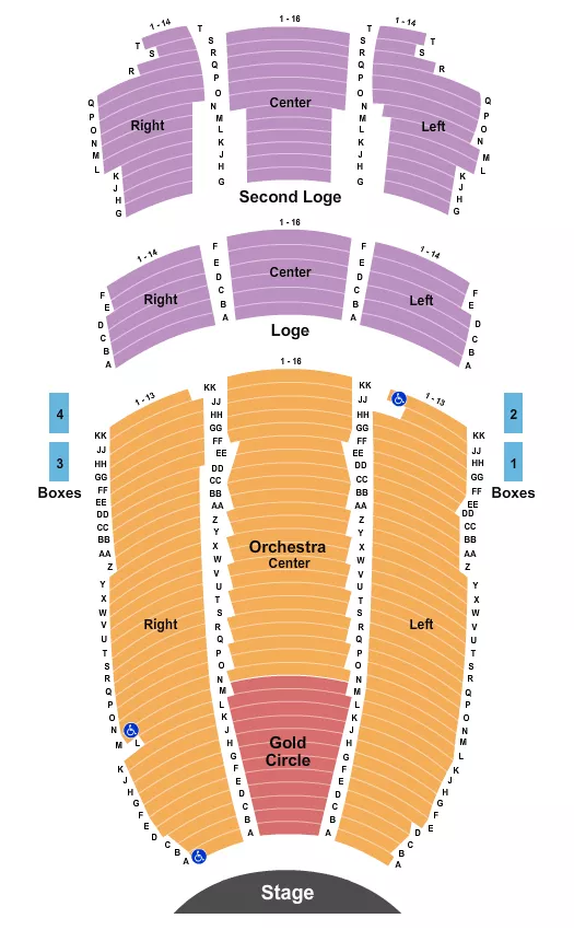 ENDSTAGE GOLD CIRCLE Seating Map Seating Chart