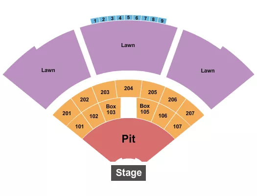 ENDSTAGE LARGE PIT Seating Map Seating Chart