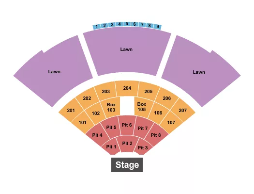 ENDSTAGE RESERVED PIT Seating Map Seating Chart