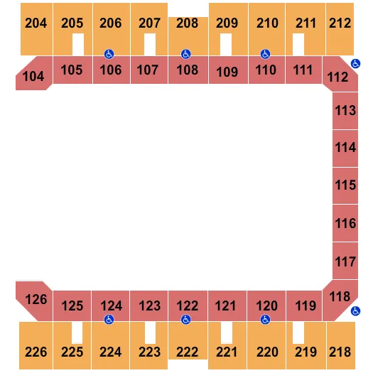 MACON CENTREPLEX COLISEUM MONSTER JAM 2 Seating Map Seating Chart