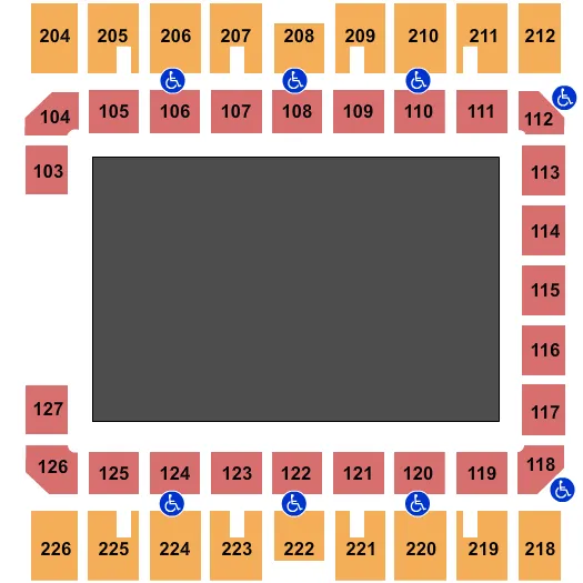 MACON CENTREPLEX COLISEUM MONSTER JAM Seating Map Seating Chart