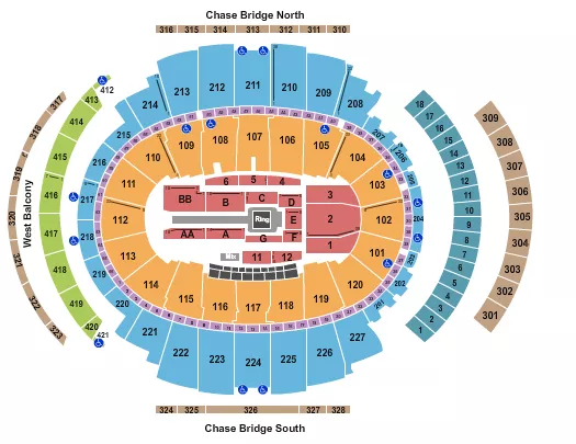 WWE 4 Seating Map Seating Chart