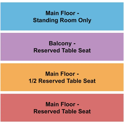 MADLIFE STAGE STUDIOS MF BALCONY Seating Map Seating Chart