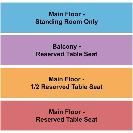 MADLIFE STAGE STUDIOS MF GA RSV TABLE BALC Seating Map Seating Chart