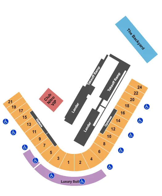 NITRO CIRCUS Seating Map Seating Chart