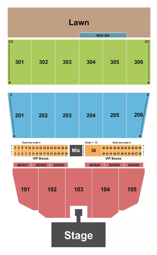 PUSSYCAT DOLLS Seating Map Seating Chart