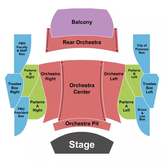 END STAGE Seating Map Seating Chart