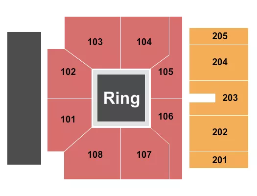 MAJED J NESHEIWAT CONVENTION CENTER WRESTLING Seating Map Seating Chart