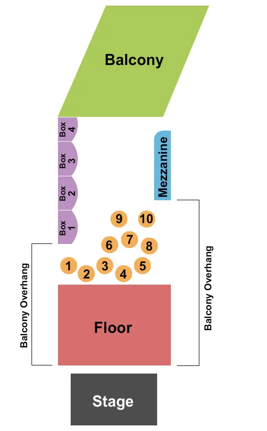 ENDSTAGE TABLES Seating Map Seating Chart