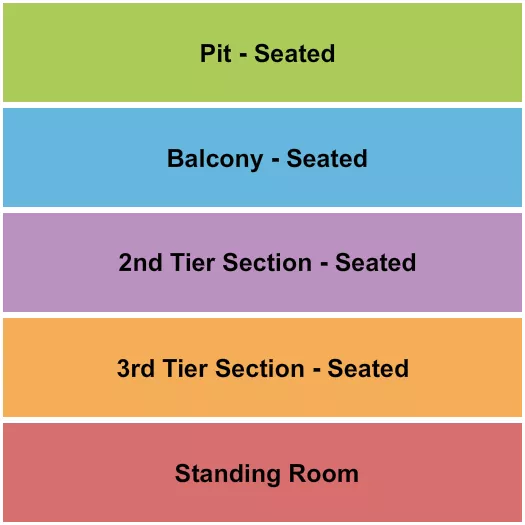 SEATED STANDING Seating Map Seating Chart